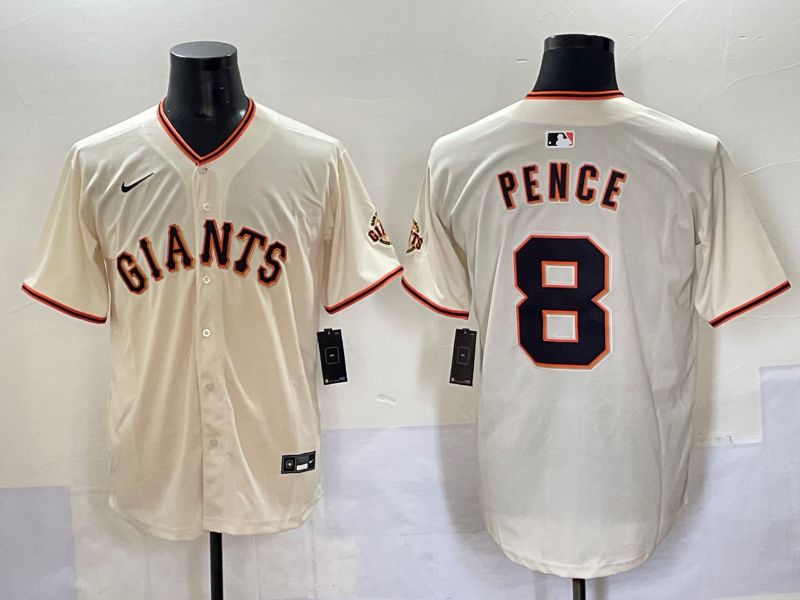 Men 2025 San Francisco Giants #8 Pence Cream Game Nike MLB Jersey style 1->san francisco giants->MLB Jersey